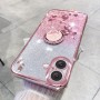 iPhone 16 ruusukulta glitter sormuspidike suojakuori