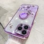 iPhone 16 Pro violetti glitter sormuspidike suojakuori