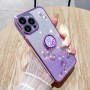 iPhone 16 Pro violetti glitter sormuspidike suojakuori